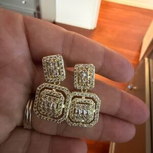 Elegant Gold and Silver Women's Earrings